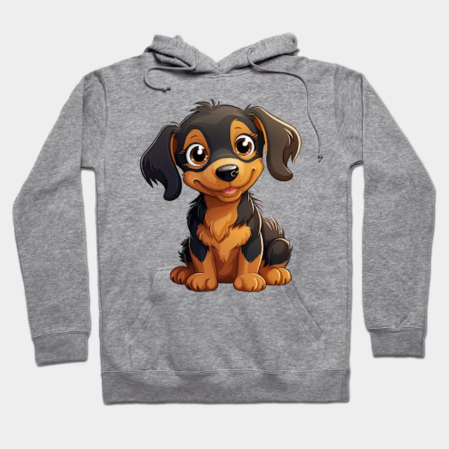 Baby dachshund Hoodie by RosaliArt